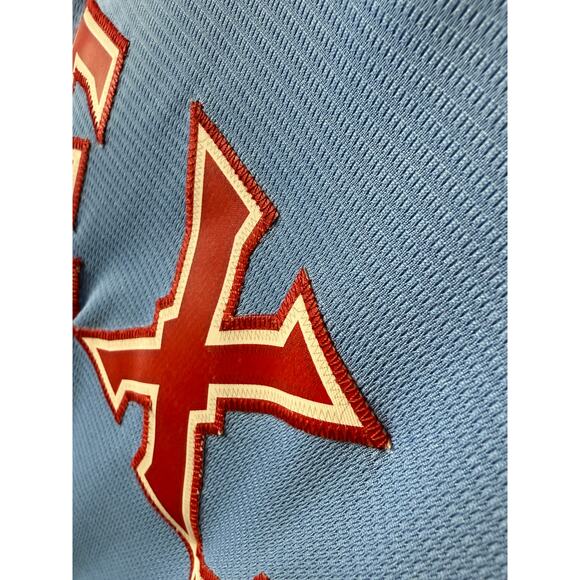 Texas Rangers MLB Majestic Coolbase Players Weekend Stitch Jersey Mens Large EUC - Picture 6 of 10